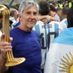 Lionel Messi and his father Jorge Messi during a public appearance