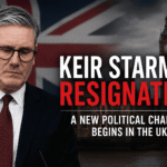 Keir Starmer speaking during resignation announcement amid political pressure in the United Kingdom