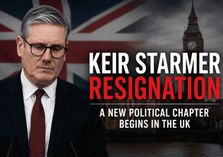 Keir Starmer speaking during resignation announcement amid political pressure in the United Kingdom