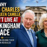 King Charles III and Queen Camilla during a royal engagement as reports suggest they will not live at Buckingham Palace