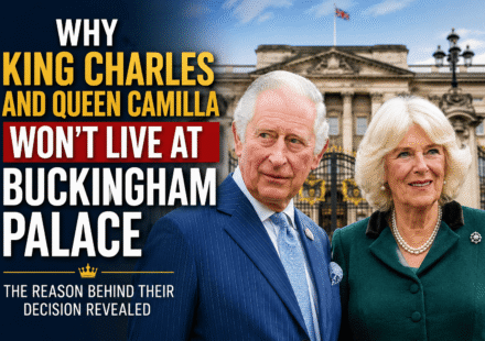 King Charles III and Queen Camilla during a royal engagement as reports suggest they will not live at Buckingham Palace