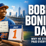 Bobby Bonilla celebrating during his New York Mets playing career