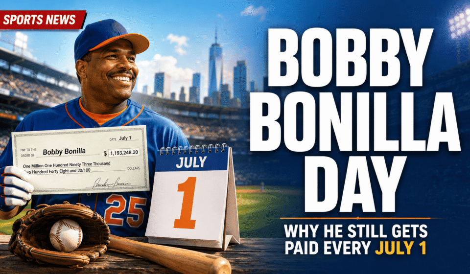 Bobby Bonilla celebrating during his New York Mets playing career