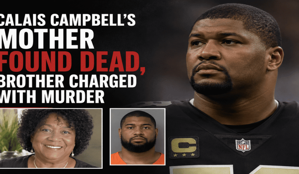 Baltimore Ravens defensive lineman Calais Campbell during an NFL game following news of his family tragedy