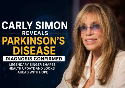 Carly Simon during a public appearance after revealing her Parkinson's disease diagnosis