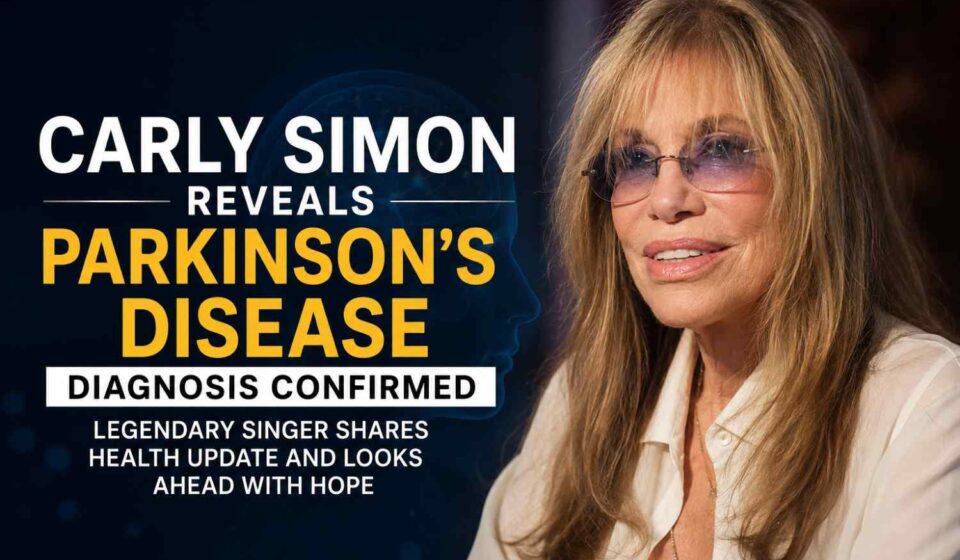 Carly Simon during a public appearance after revealing her Parkinson's disease diagnosis