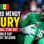 Senegal goalkeeper Edouard Mendy receives treatment after suffering a knee injury during the FIFA World Cup.