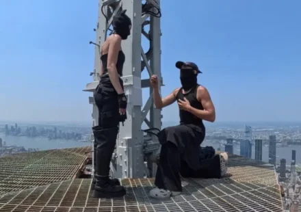Police respond after climbers scaled the Empire State Building in New York City