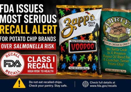 ags of Zapp's and Dirty potato chips recalled by the FDA due to potential salmonella contamination