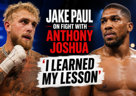 Jake Paul speaking about a potential fight with Anthony Joshua during a media interview