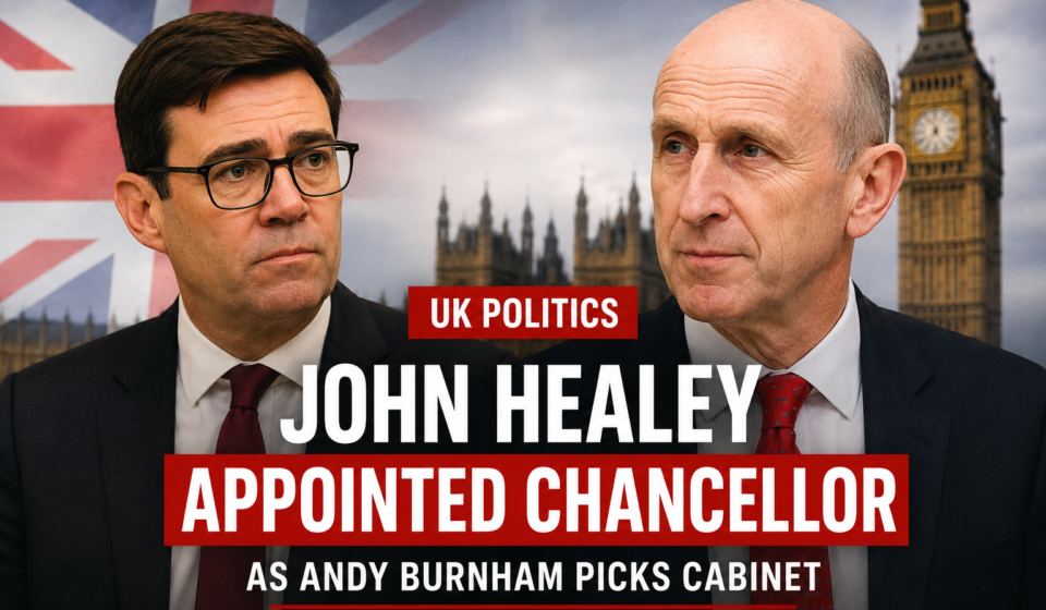 John Healey entering 10 Downing Street after being appointed chancellor by Prime Minister Andy Burnham