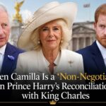 King Charles III, Queen Camilla, and Prince Harry during separate royal appearances