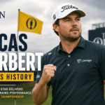 Australian golfer Lucas Herbert during his historic round at The Open Championship