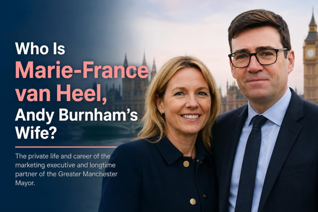 New UK Prime Minister Andy Burnham Cuts Electricity Tax for Households 1 Marie-France van Heel standing alongside her husband Andy Burnham at a public event