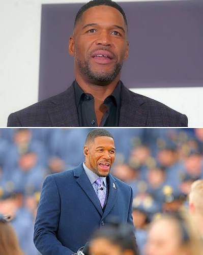 Michael Strahan speaking during an interview about criticism surrounding his conversation with Chris Johnson
