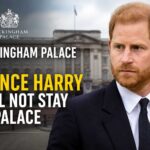 Prince Harry arriving in London following Buckingham Palace confirmation he will not stay at the palace.