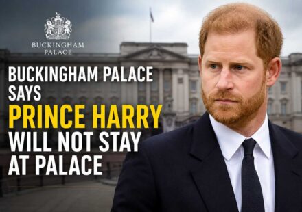 Prince Harry arriving in London following Buckingham Palace confirmation he will not stay at the palace.