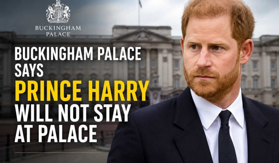 Prince Harry arriving in London following Buckingham Palace confirmation he will not stay at the palace.