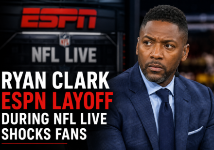 Ryan Clark appearing on ESPN's NFL Live before his reported layoff during a live broadcast