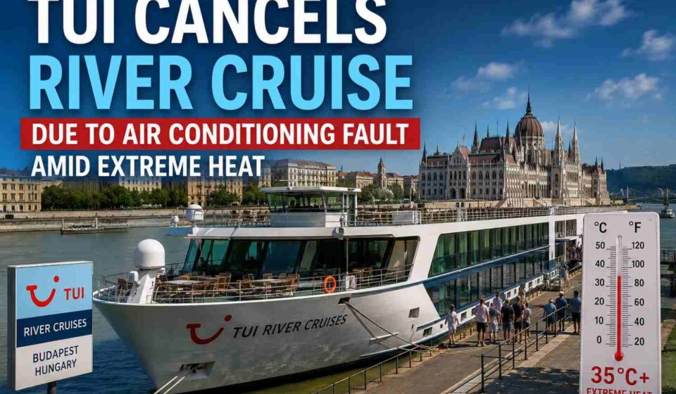 TUI river cruise ship docked in Budapest after air conditioning fault during extreme heat