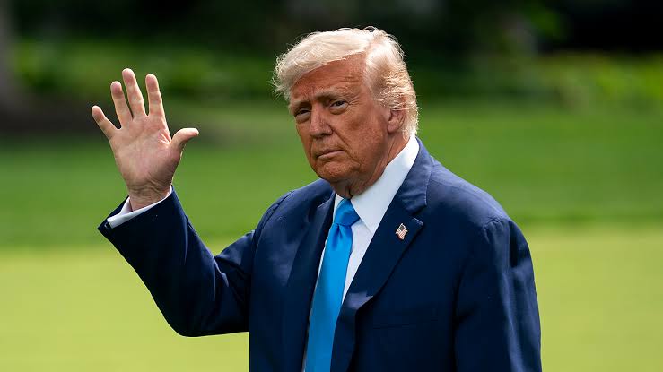 President Donald Trump during a public appearance as new polling shows declining approval among major city voters