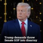 President Donald Trump speaking as Senate Republicans debate voting legislation.