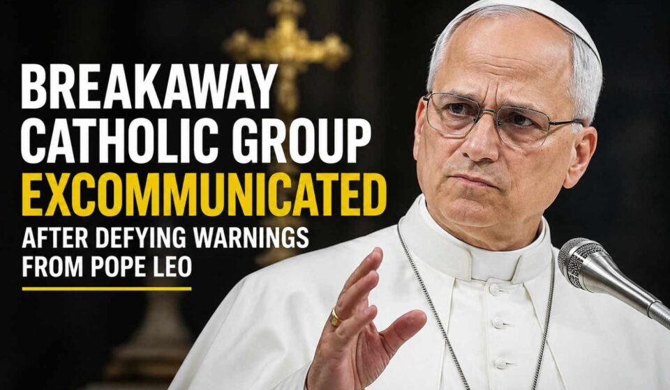 Pope Leo XIV during a Vatican event following the SSPX excommunication announcement.