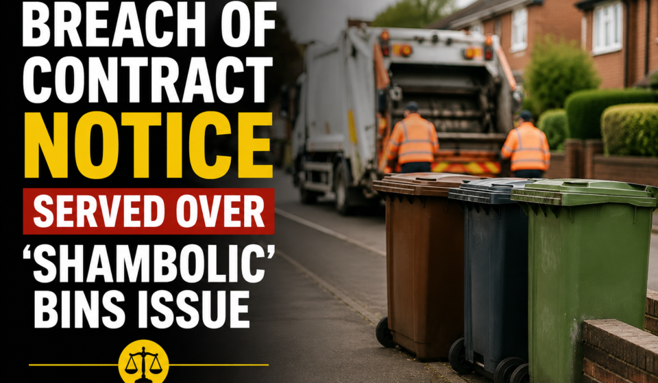 Refuse collection bins awaiting collection as council investigates contractor performance