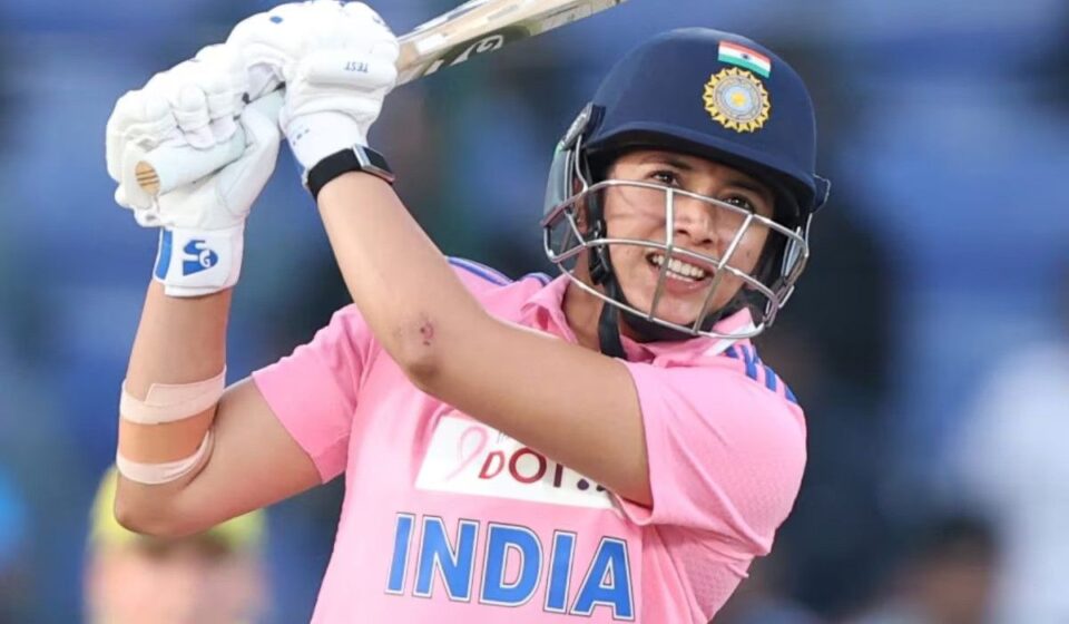 England's Wong celebrates after dismissing India's Smriti Mandhana during the Lord's Test.