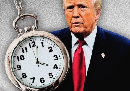 Donald Trump speaking as the United States prepares for the upcoming Daylight Saving Time clock change