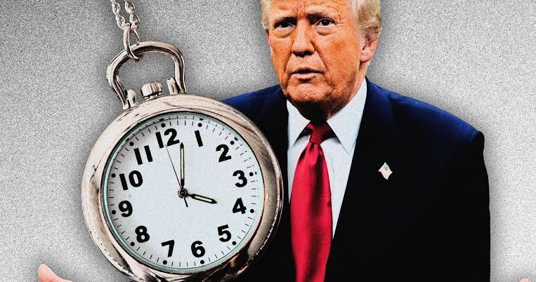 Donald Trump speaking as the United States prepares for the upcoming Daylight Saving Time clock change